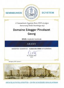 Semmelweiss Egyetem 2015 for Domaine Edegger Georg